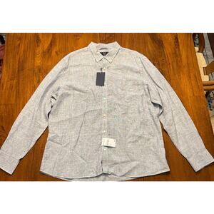Nordstrom 1901 Men’s slim fit linen button down long sleeve SZ XXL big&tall NWT